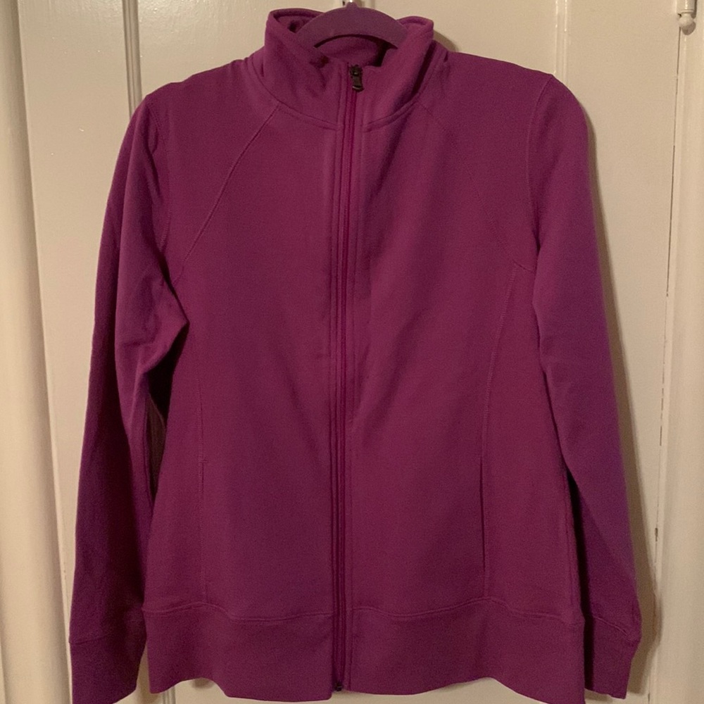 NWT Purple Full-Zip Fleece Jacket Size Large